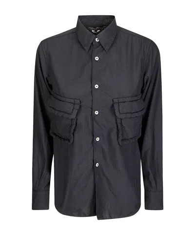 Comme Des Garçons Buttoned Blouse In Black