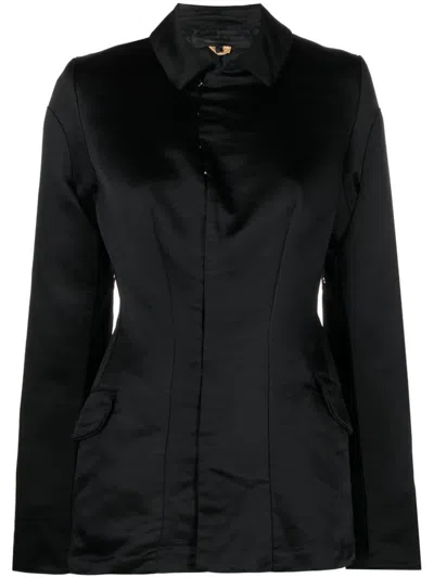 Comme Des Garçons Classic-collar Wool Jacket In Black