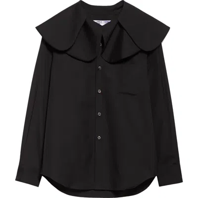 Comme Des Garçons Cotton Broadcloth Button-up Shirt In Black