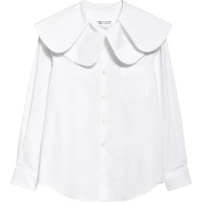 Comme Des Garçons Petal-collar Shirt In White