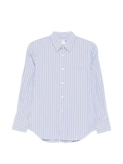 Comme Des Garçons Cotton Shirt In Blue