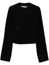 Comme Des Garçons Cropped Women's Jacket Long Sleeves In 黑色