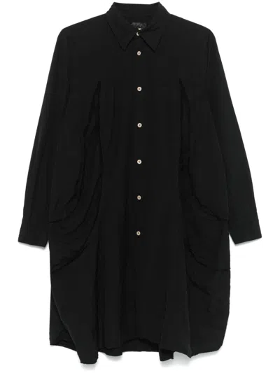 Comme Des Garçons Distressed-effect Mini Dress In Black