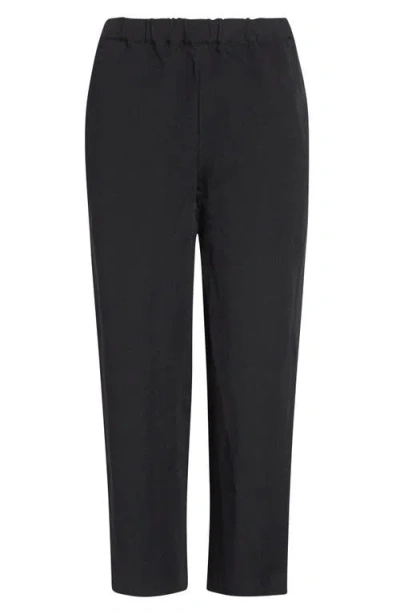 Comme Des Garçons Double Cloth Serge Pull-on Pants In Black