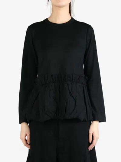 COMME DES GARÇONS DRAPED HEM BLOUSE