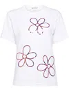 Comme Des Garçons Floral Print T-shirt In White