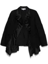 Comme Des Garçons Fringed-edge Blazer In Black
