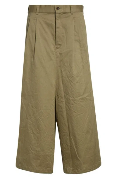Comme Des Garçons Garment Washed Cotton Twill Shorts