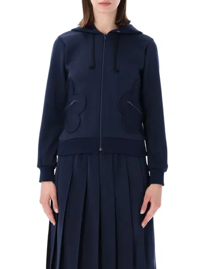 Comme Des Garçons Girl Zp Hoodie In Blue