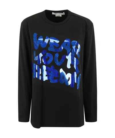 Comme Des Garçons Graphic Printed In Black