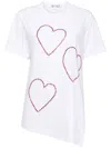 Comme Des Garçons Heart T-shirt In White