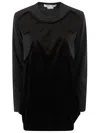 Comme Des Garçons X Poly Velveteen Top In Black X Black