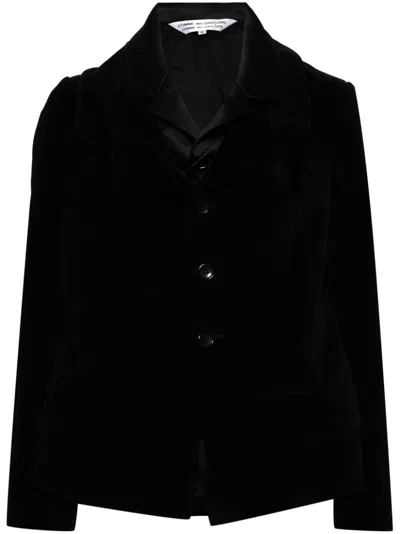 Comme Des Garçons Notched-lapels Wool Blazer In Black