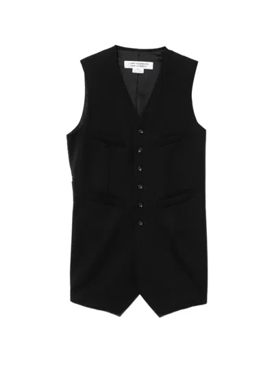 Comme Des Garcons - Comme Des Garcons Long Waistcoat In Black