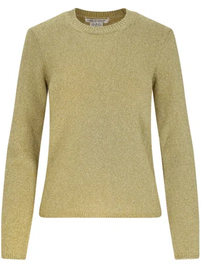 Comme Des Garçons Lurex Jumper In Yellow