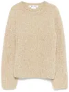 Comme Des Garçons Lurex Sweater In Gold
