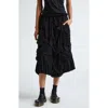 Comme Des Garçons Gathered Mini Skirt For Women In Black