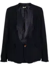 Comme Des Garçons Raw-edge Single-button Blazer In Black