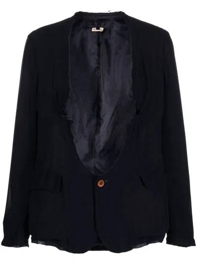 Comme Des Garçons Raw-edge Single-button Blazer In 2