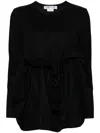 Comme Des Garçons Ruffle T-shirt In Black
