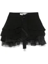 Comme Des Garçons Ruffled Scarf In Black