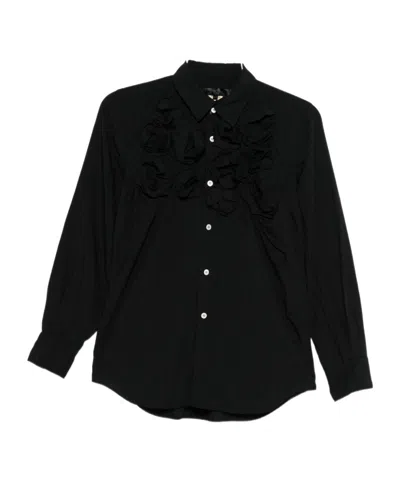 Comme Des Garçons Ruffled Shirt In Black