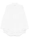 Comme Des Garçons Ruffled-trim Shirt In White