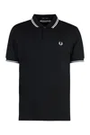 Comme Des Garçons Fred Perry Strong Will Polo Shirt In Black