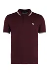 Comme Des Garçons Embroidered Polo Shirt Fred Perry In Burgundy