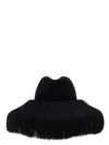 Comme Des Garçons Hizume Collaboration Wide Brim Hat In Black