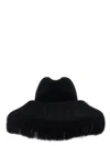Comme Des Garçons Hizume Collaboration Wide Brim Hat In Black