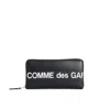 Comme Des Garçons Signature Logo Wallet In Black