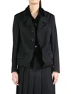 Comme Des Garçons Comme Des Garcons Comme Des Garcons Women Velvet Vollar Blazer In Black