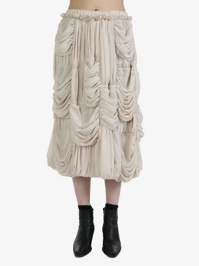 Comme Des Garçons Comme Des Garçons Comme Des Garcons Comme Des Garcons Women Pleated Skirt In Beige