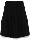 Shop Comme Des Garçons Wool Midi Skirt In Black