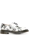 Comme Des Garçons X Dr. Martens Text-print Derby Shoes In White
