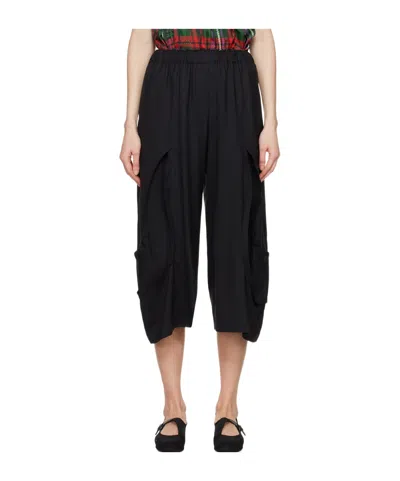 Comme Des Garçons Asymmetric-hem Trousers In Black