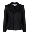 Comme Des Garçons Single-breasted Textured Blazer In Black