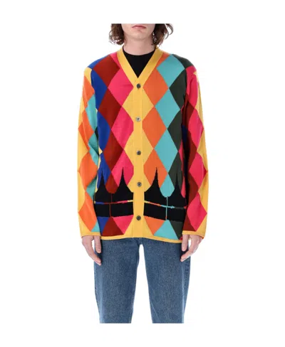 Comme Des Garçons Homme Plus Button-up Cardigan In Multicolor