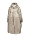 Comme Des Garçons Oversized Trench Coat Shiny Finish In Nude