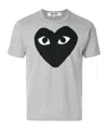 Comme Des Garçons Logo Graphic Tee In Gray