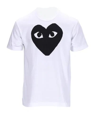 Comme Des Garçons White Logo Cotton T-shirt