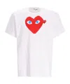 Comme Des Garçons Play Heart Printed Crewneck T-shirt In White