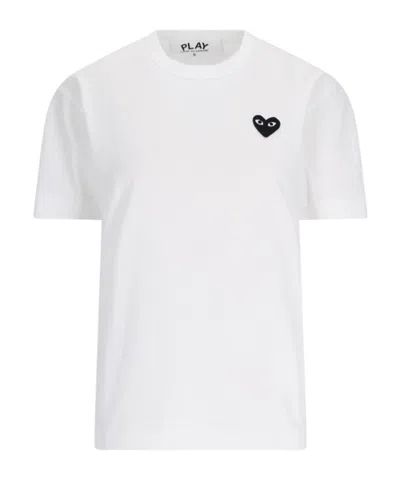 Comme Des Garçons White Logo Cotton T-shirt