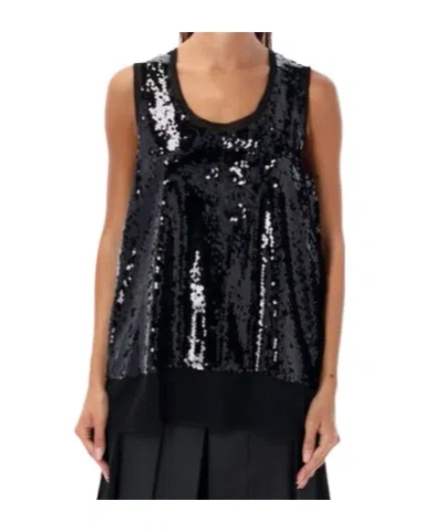 COMME DES GARÇONS COMME DES GARÇONS SEQUINED SLEEVELESS TANK TOP