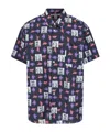 Comme Des Garçons Short-sleeved Shirt With Andy Warhol Print In Black