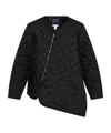 Comme Des Garçons Shirt Asymmetric Quilted Jacket In Black