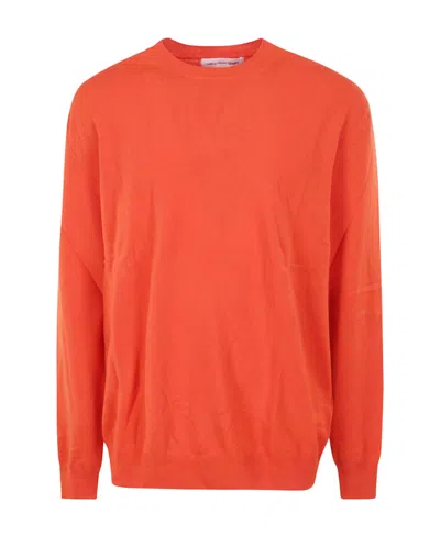 Comme Des Garçons Shirt Crewneck Knitted Jumper In Red