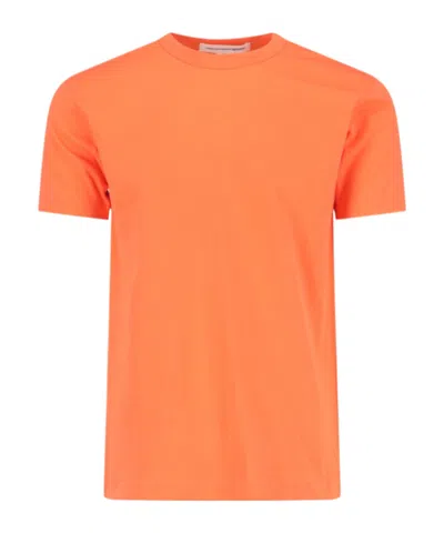 Comme Des Garçons Shirt Logo Printed Crewneck T-shirt In Orange