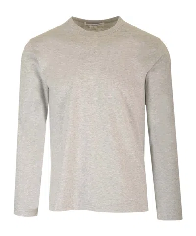 Comme Des Garçons Shirt Logo Printed Long Sleeved T-shirt In White